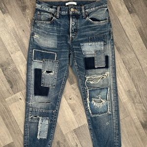 Moussy vintage patch jeans
